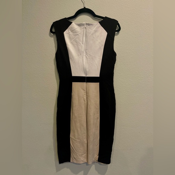 WHBM Sleeveless V-Neck Colorblock Sheath Dress - Picture 3 of 3